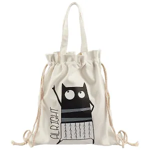 Сумка-рюкзак Веселый кот (32х39)(текстиль)