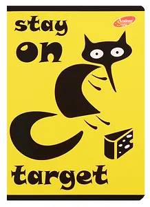 Блокнот А6 32л кл. "Черные стилизованные животные" карт.обл., на скрепке, ассорти, Академия Групп