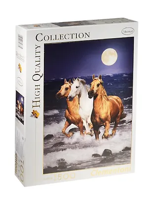 Пазл Clementoni 1500 эл. 84*59см. HQ Дикие лошади в полнолуние 31676 2516445