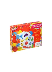 Набор д/лепки Морской мир (24710) (4банки х50гр.+форм.+13 фигурок+стека) (Креатто) (3+) (коробка)