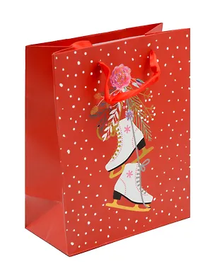 Пакет А5 23*18*10 "Коньки" НГ, бум.мат.ламинат 3040564