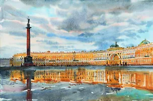 Репродукция в рамке Дворцовая площадь ср/ф [ХА50-005(рам)] 307495