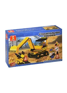 Конструктор пластмас. Строит. техника Экскаватор и тачка (M38-B9600) (106дет.) (Sluban) (6+) (коробка)