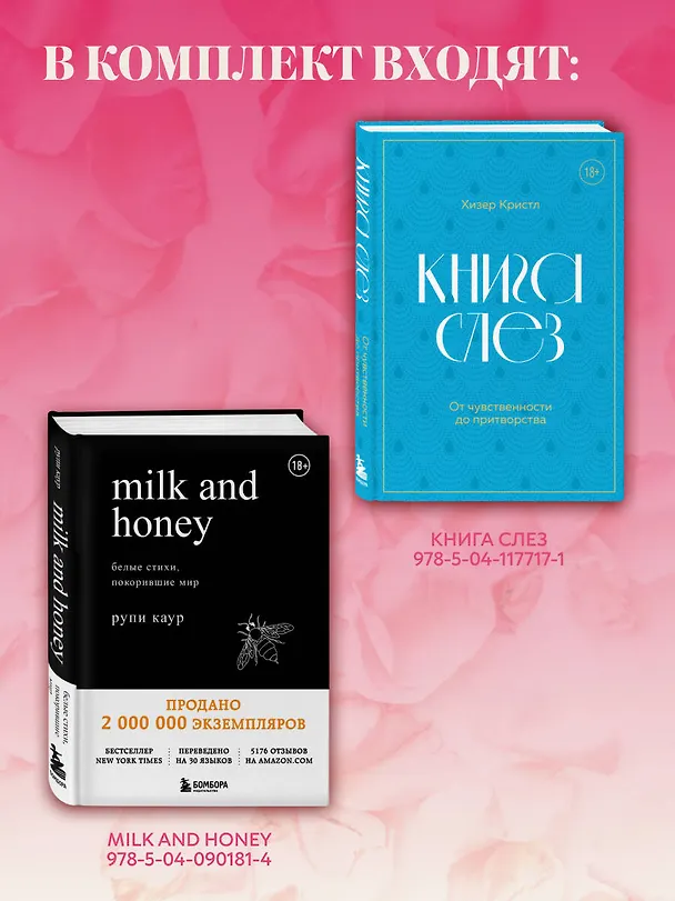 Книга Комплект из 2-х книг. Дарю тебе нежность. Подарочный комплект из двух книг. Milk and honey и Книга слез (Рупи Каур, Хизер Кристл) — 7