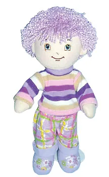 Тряпичная кукла "Мальчик в сиреневом" (30см) (14284) 2193236