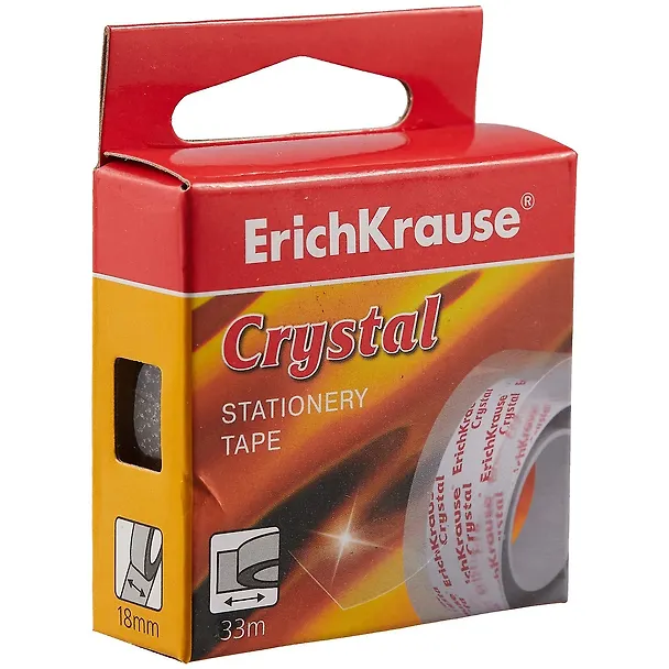 Лента клейкая 18ммх33м Crystal, в коробке,  262285 — 1