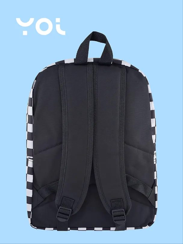 Рюкзак для ноутбука 13.3", чёрно-белая клетка, Yoi 2970928 — 2