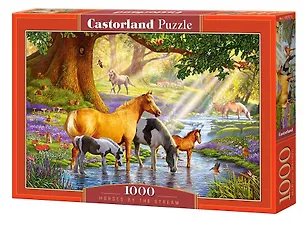 Пазл Castorland 1000 эл. 68*47см. Лошади на реке 2796215