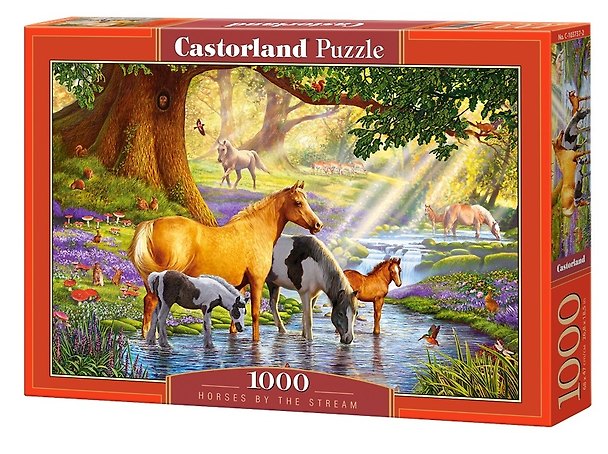 Пазл Castorland 1000 эл. 68*47см. Лошади на реке 2796215 — 1