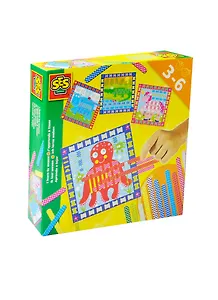 Набор Учусь плести (14823) (4 схемы+3л. с разноцв. полосками) (SES Creative) (3+) (коробка)