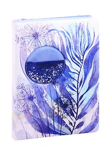 Ежедневник недат. А5 120л "Одуванчики" кожзам, тв. переплет с поролоном, тонир.блок, блестки, ляссе