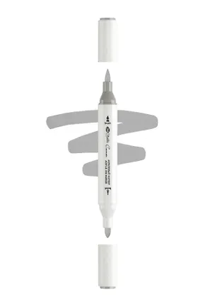 Маркер акриловый "Сонет" серая дымка, двусторонний, перо кисть/пуля 3121986