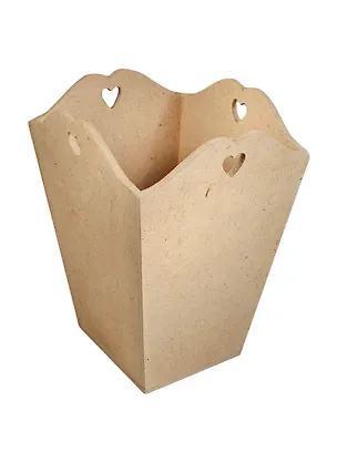 Кашпо-ваза с сердечками из МДФ (АН6140140) (21х15х17см) 2425325