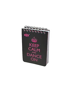 Блокнот А7 50л кл. "DANCE" спираль, пластик.обл., черно-розовый, stila