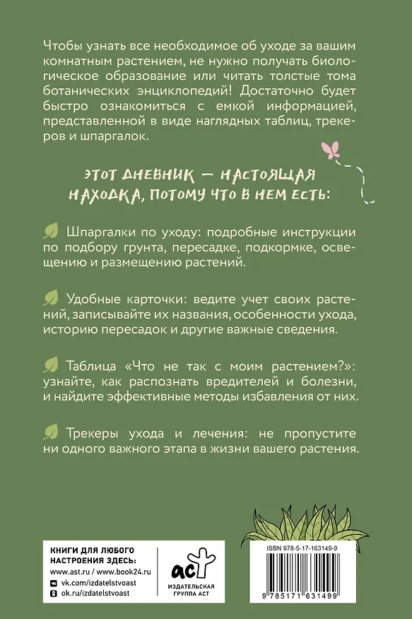 Книга Цветовод на всю голову. Шпаргалка-трекер по уходу за комнатными растениями (Екатерина Кузнецова) — 2
