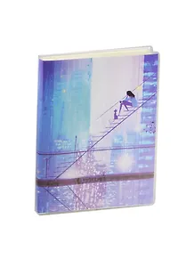 Записная книжка А6 80л кл. "Black cat" карт.обл., с ПВХ-обложкой, AnAn