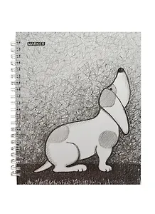 Тетрадь 100л кл. "DOGS" тв.обл, евроспираль, мат.лам., выб.УФ-лак, ассорти, MARKER ARTE