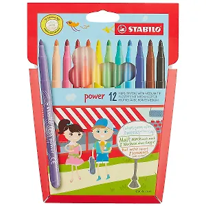 Фломастеры Stabilo, Power, 12 цветов
