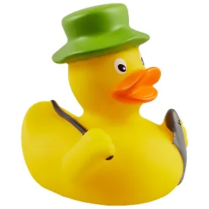 Игрушка для ванной, уточка резиновая FUNNY DUCKS "Уточка рыбак"  (1951)