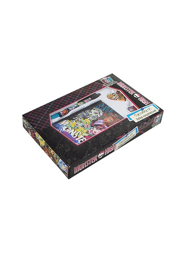 Набор канцелярский "Monster High" (блокнот А6-, ручка авт., карандаш ч/гр, точилка, ластик), подар.упак., Академия Групп 232351 — 1