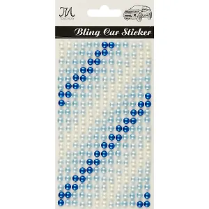 Полужемчужины Диагональ Голубой микс, 18,5*9