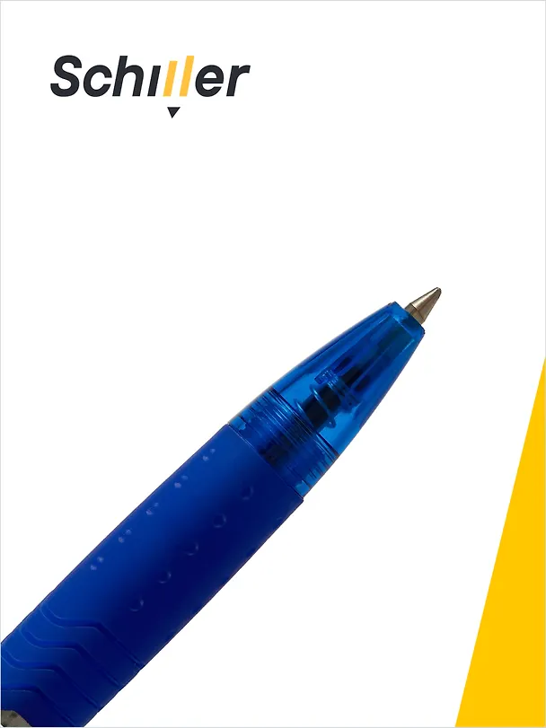 Набор шариковых ручек синих автоматических 0,5 мм, Logic, Schiller, 12 штук 3066636 — 2