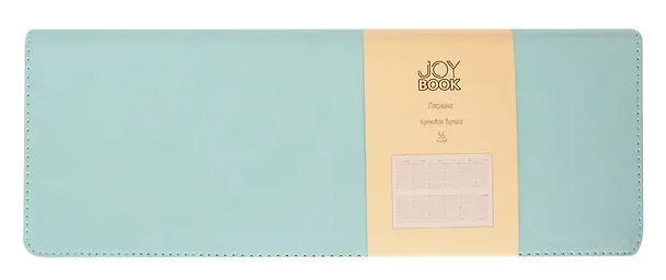 Планинг недат. 56л "Joy Book" сахарный лед, настольный, иск.кожа, 7Б, тв.переплет, скругл.углы, тонир.блок, евроспираль, инд.уп 3055688 — 1