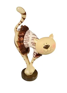 Фигурка Кошка в кружеве бежевая (174-330) (26см)