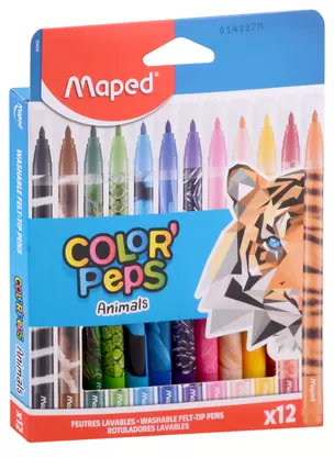 Фломастеры Maped, Animals, смываемые 12 цветов — 2984912 — 1