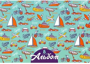 Альбом для рисования АппликА, А4, 8 листов, на скобе, в ассортименте 217945