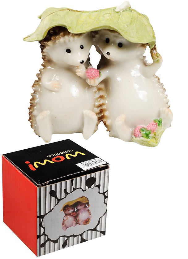 Фигурка Ежики под листком (7х8х5) (450-561) 2570318 — 1