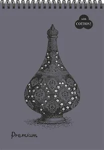 Блокнот для пастели А4 30л "Premium Pearl grey" Серый жемчуг, холст 160г/м2, 40%хлопок, спираль, Гознак