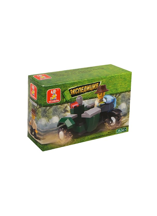 Конструктор пластмас. Экспедиция Трехколесный мотоцикл (M38-B0316) (39дет.) (Sluban) (6+) (коробка) 2454631 — 1
