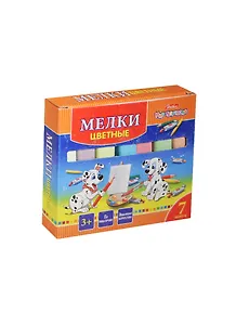 Мелки цветные 07цв "Далматинцы", к/к, Хатбер