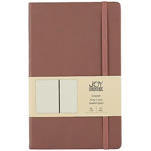 Книга для записей А5 96л тчк. "Joy Book. Горячий шоколад" иск.кожа, тв.переплет, ляссе, резинка, инд.уп. 262401