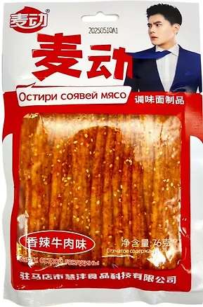 Соевое мясо Мучные полоски со вкусом пряной говядины, 76г 3122032