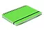 Записная книжка А6 80л кл. "Favorite Color. Neon Green" спираль, пласт.обл., резинка — 3091820 — 2