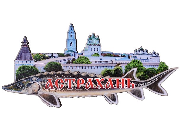 ГС Магнит Астрахань Соборы с рыбой (7,5см) (дерево) 2907131 — 1