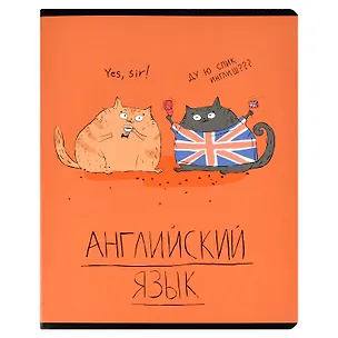Тетрадь предметная в клетку Феникс+, "Любознательные коты. Английский язык", 48 листов 2936208