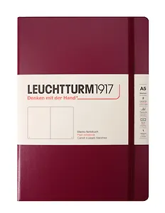 Книга для записей A5, 125 листов, нелинованная "Classic", твердая обложка, красный портвейн, Leuchtturm1917