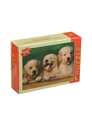 Пазлы 54 Щенки (П54-3662) (180х130) (Рыжий кот) (коробка) 2416307
