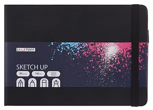 Скетчбук 210*148 80л "SKETCH UP. Черный" 140г/м2, тв.обложка, резинка 3049991