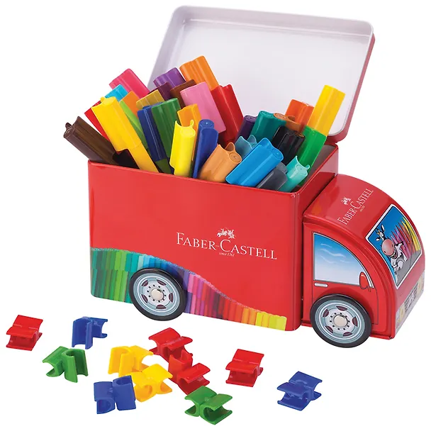 Набор для рисования в боксе «Connector Truck» Faber -Castell, 33 фломастера/10 клипс 3113543 — 4