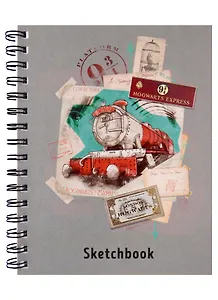 Скетчбук А5 40л "Гарри Поттер. Платформа 9 и 3/4" спираль, плотность бумаги 160гр/м2