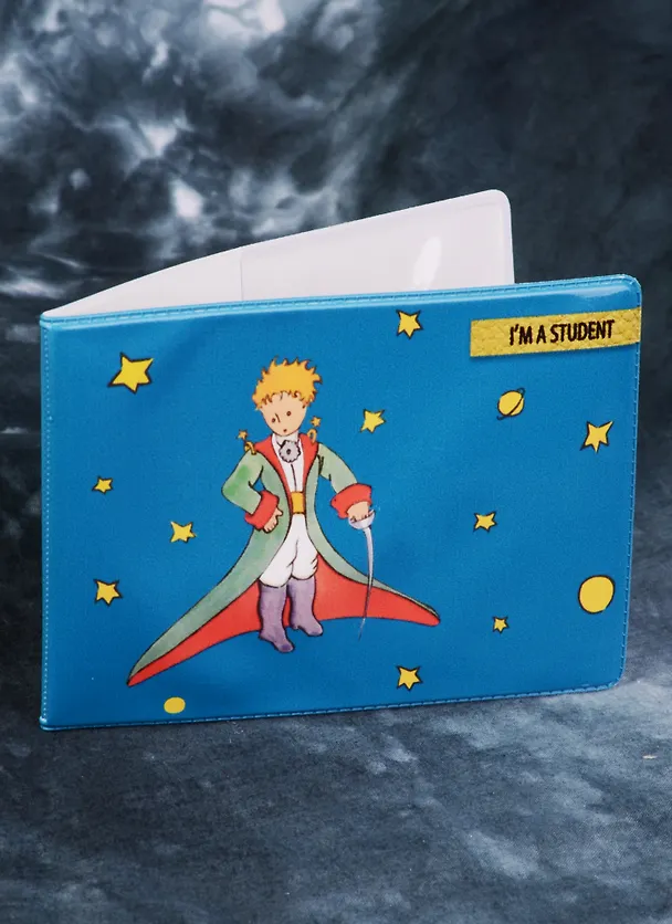 Обложка для студенческого Маленький принц Принц на синем фоне (СБ2017-033) 2572317 — 3