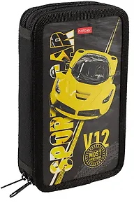 Пенал 2 отделения "Автоспорт" 19*11 см, молния