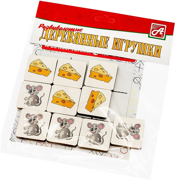 Настольная игра «Крестики-нолики. Мышка и сыр» развивающая, Анданте 2759780 — 1