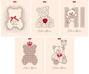 Тетрадь в клетку Hatber, "Любимые медвежата", 48 листов, в ассортименте