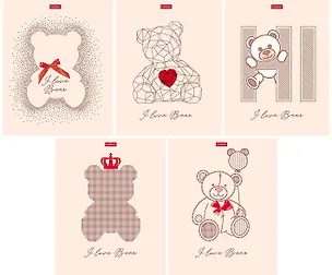 Тетрадь в клетку Hatber, "Любимые медвежата", 48 листов, в ассортименте 3045997