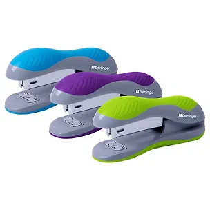Степлер №24-26/6 25л "Office Soft", пластик, ассорти, Berlingo 3113645